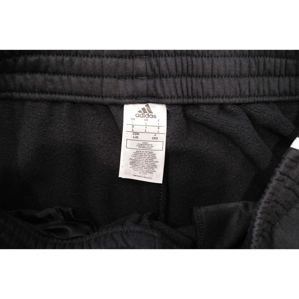 Adidas Black Elastic Waist Drawstring Track Pants Mens Size Large
